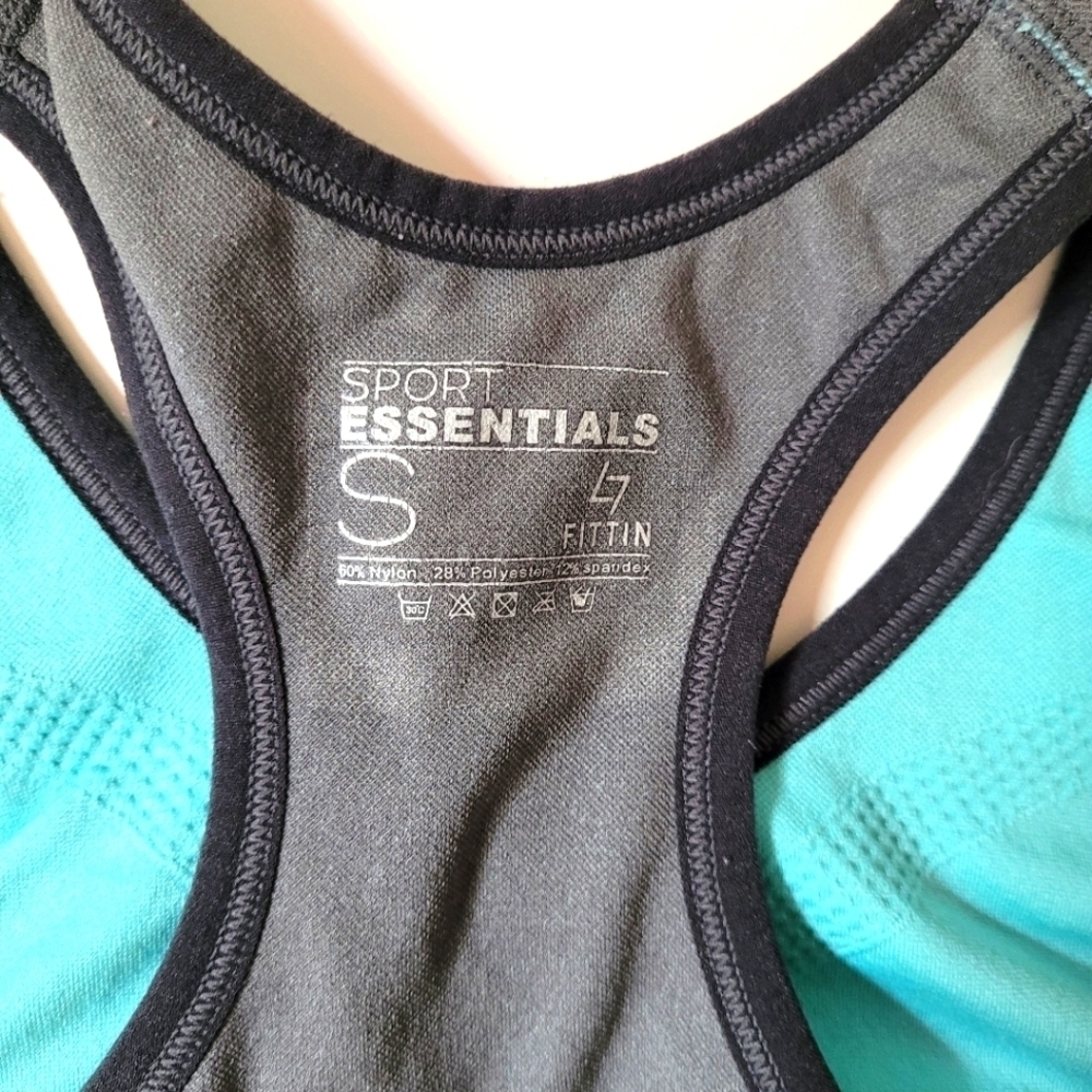 Essentials Blue Sports Bra with Racerback Design - Picture 5 of 11